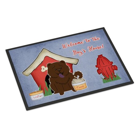 Carolines Treasures Dog House Collection Chow Chow Chocolate Indoor or Outdoor Mat, 18 x 0.25 x 27 in. BB2895MAT